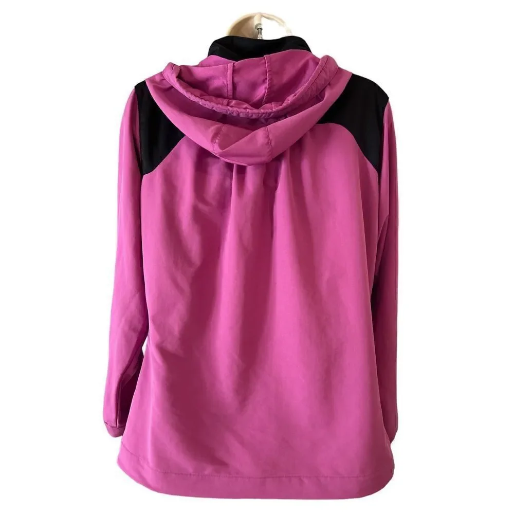 Women’s Y2K Vintage Nike Full Zip Jacket - Magenta Size Large